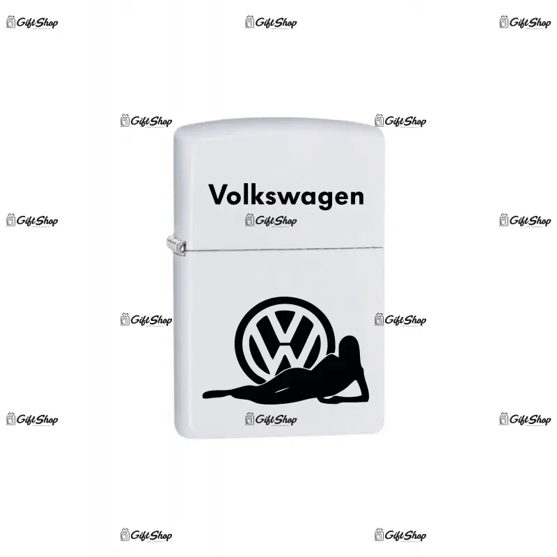 Volkswagen, bricheta metalica gravata laser cu mesaj, model 2
